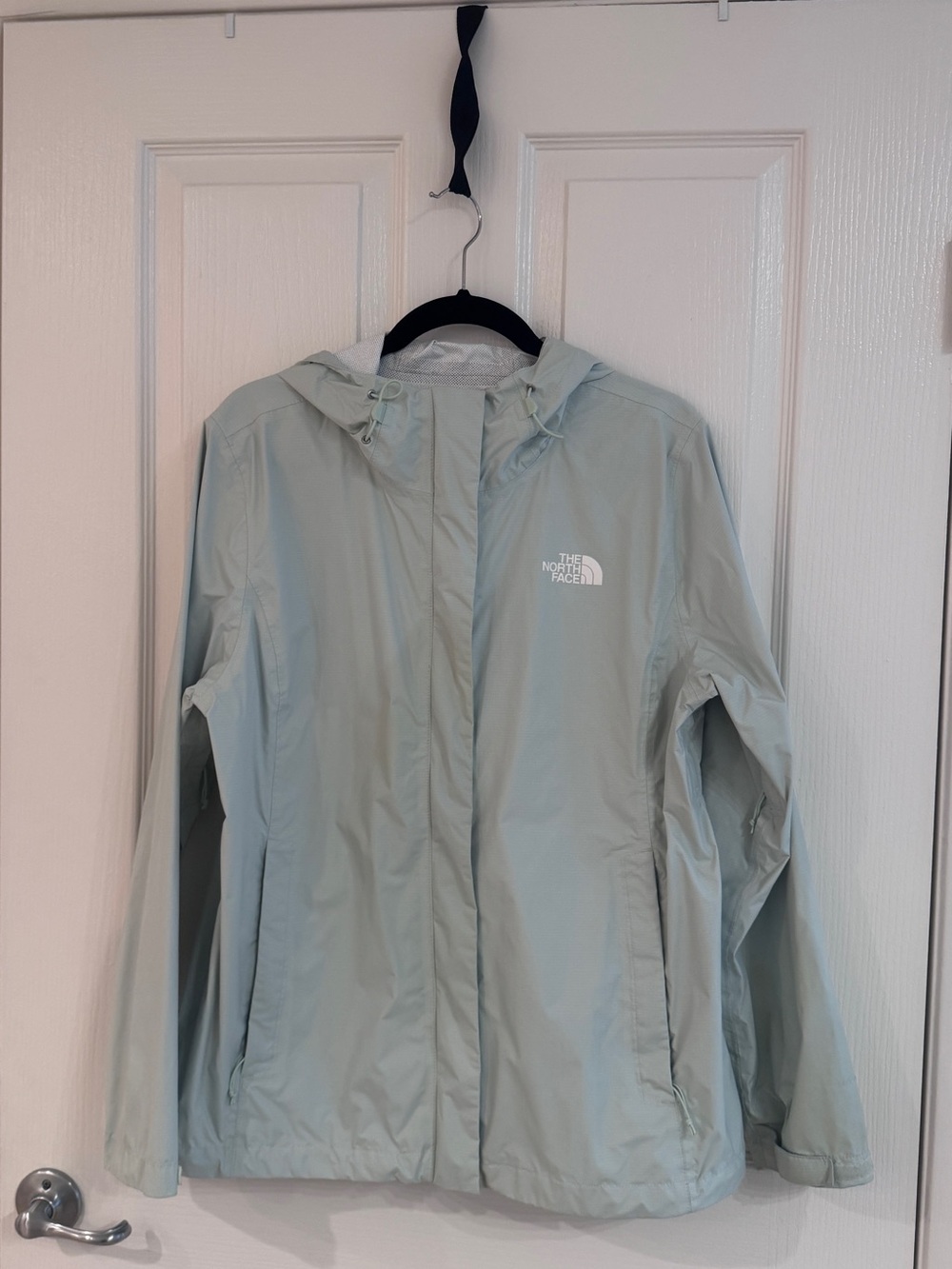 The North Face Women’s Mint Green Hooded Rain Jacket XL
